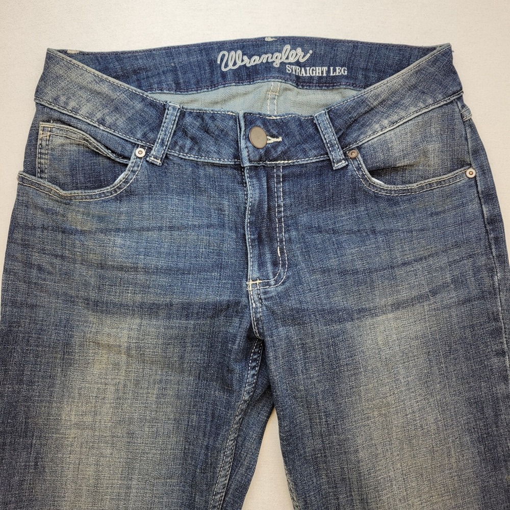 Wrangler Jeans Womens 7 Blue Retro Straight Low Rise Western Cowboy Denim - Picture 2 of 12